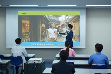 社内向けイベントや会議での上映：イメージ