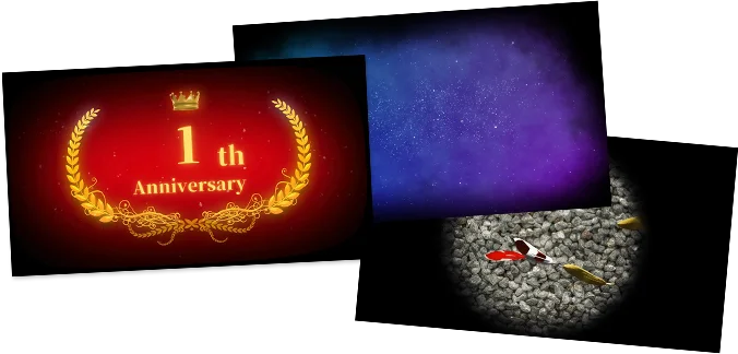 すぐに投影できるマッピング用動画3本セット!