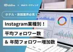 【2024年版】Instagramの平均フォロワー数＆年間フォロワー増加数（ホテル旅館業界）
